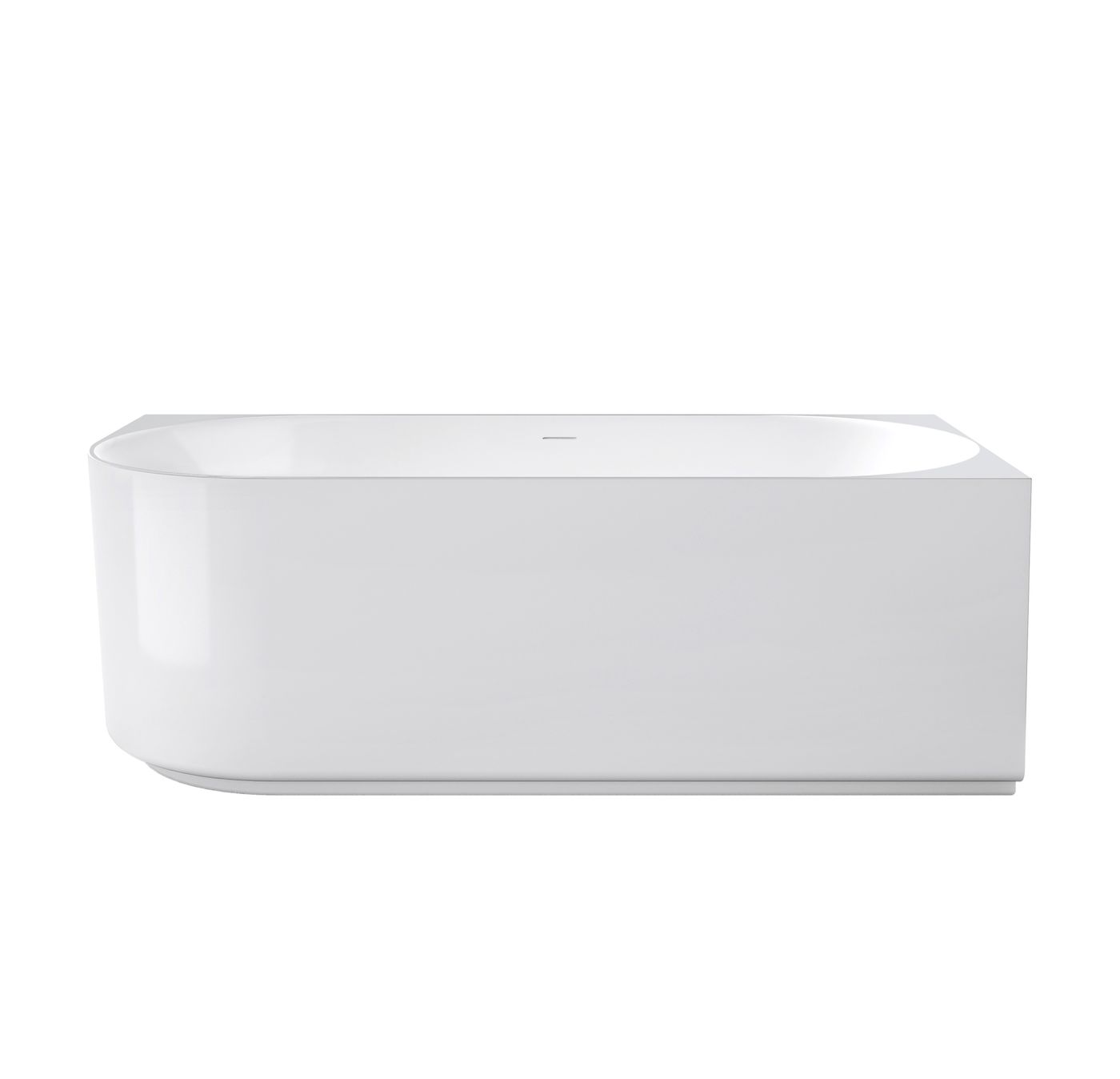 ATTICA Celine Right Corner With Overflow 1500mm (Matte White/ Gloss White)