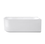 ATTICA Celine Right Corner With Overflow 1500mm (Matte White/ Gloss White)
