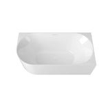 ATTICA Celine Right Corner With Overflow 1500mm (Matte White/ Gloss White)