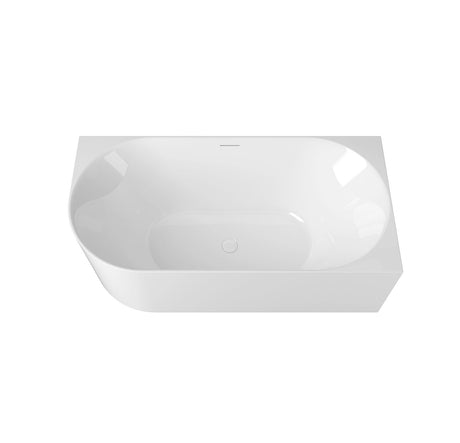 ATTICA Celine Right Corner With Overflow 1500mm (Matte White/ Gloss White)