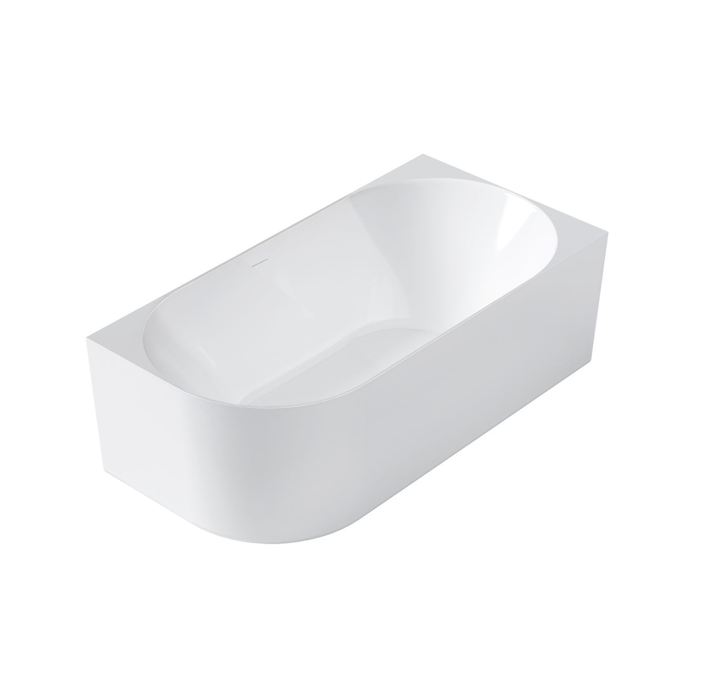 ATTICA Celine Right Corner With Overflow 1500mm (Matte White/ Gloss White)