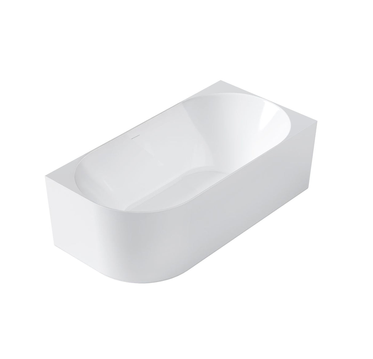 ATTICA Celine Right Corner With Overflow 1500mm (Matte White/ Gloss White)