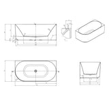 ATTICA Celine Right Corner With Overflow 1500mm (Matte White/ Gloss White)