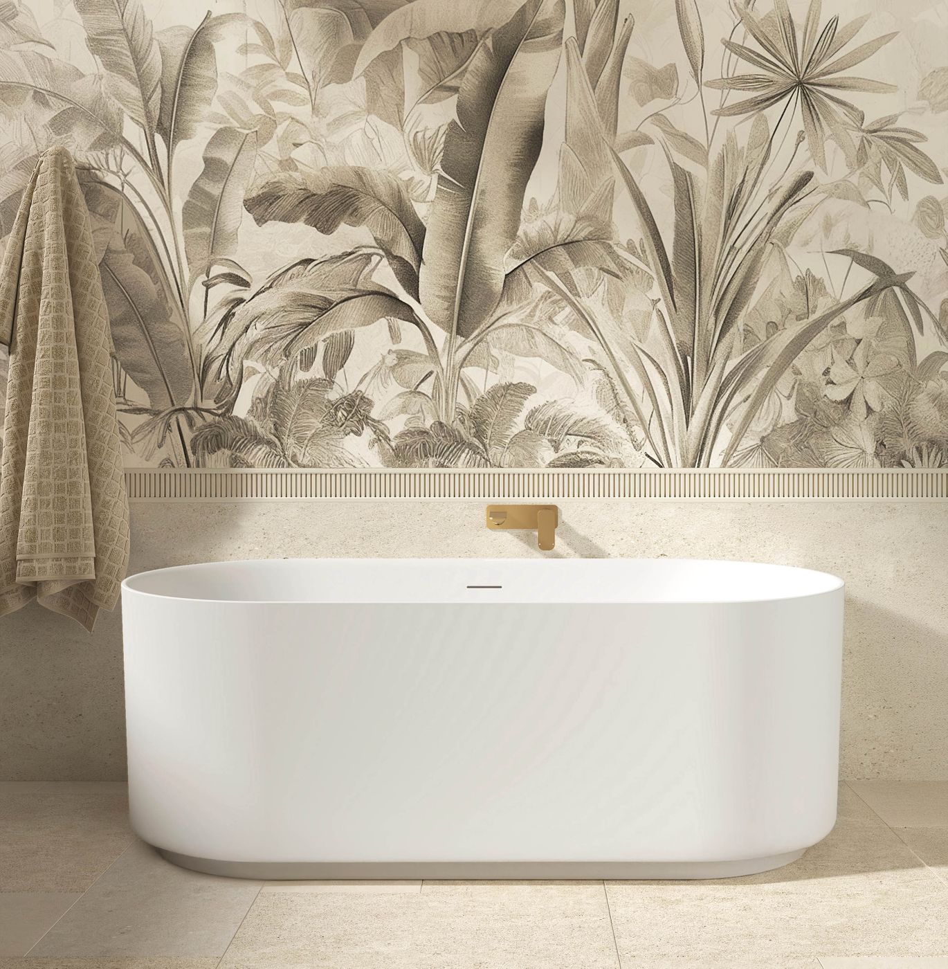 ATTICA Celine With Overflow 1500mm (Matte White)