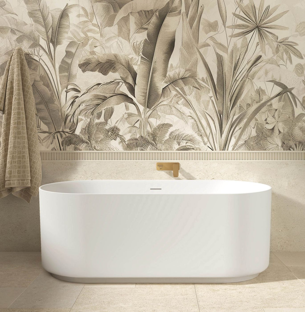 ATTICA Celine With Overflow 1500mm (Matte White)