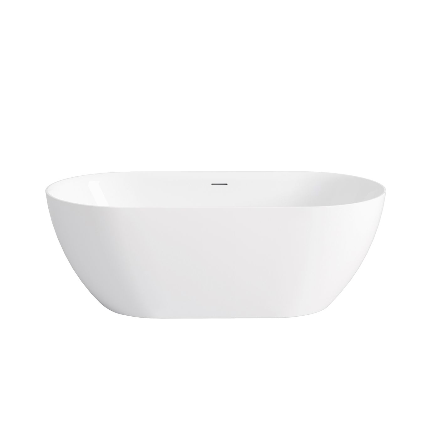 ATTICA Manolo Freestanding Bathtub With Overflow (1300/1400mm) (Gloss White)