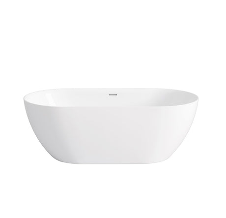 ATTICA Manolo Freestanding Bathtub With Overflow (1300/1400mm) (Gloss White)