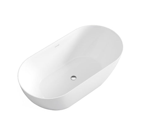 ATTICA Manolo Freestanding Bathtub With Overflow (1300/1400mm) (Gloss White)