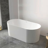 ATTICA NOOSA Fluted Freestanding Bathtub With Overflow 1500mm (Gloss White)