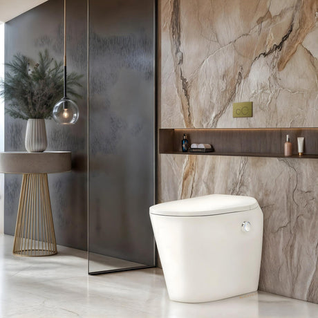 AUTOLUX Rimless Wall Faced Floor Smart Toilet