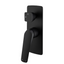 Au Square Wall Mixer With Diverter - Black