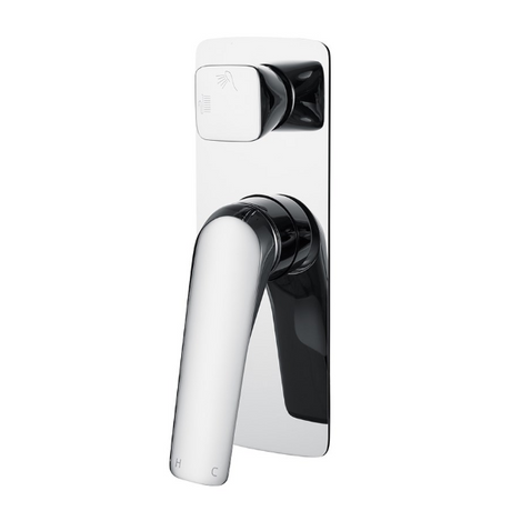 Au Square Wall Mixer With Diverter - Chrome