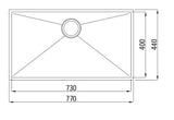AXON Sink 77S 770x440x220mm-drawing