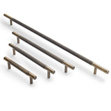 Aged Brass Knurled Drawer Pull - Charmian
