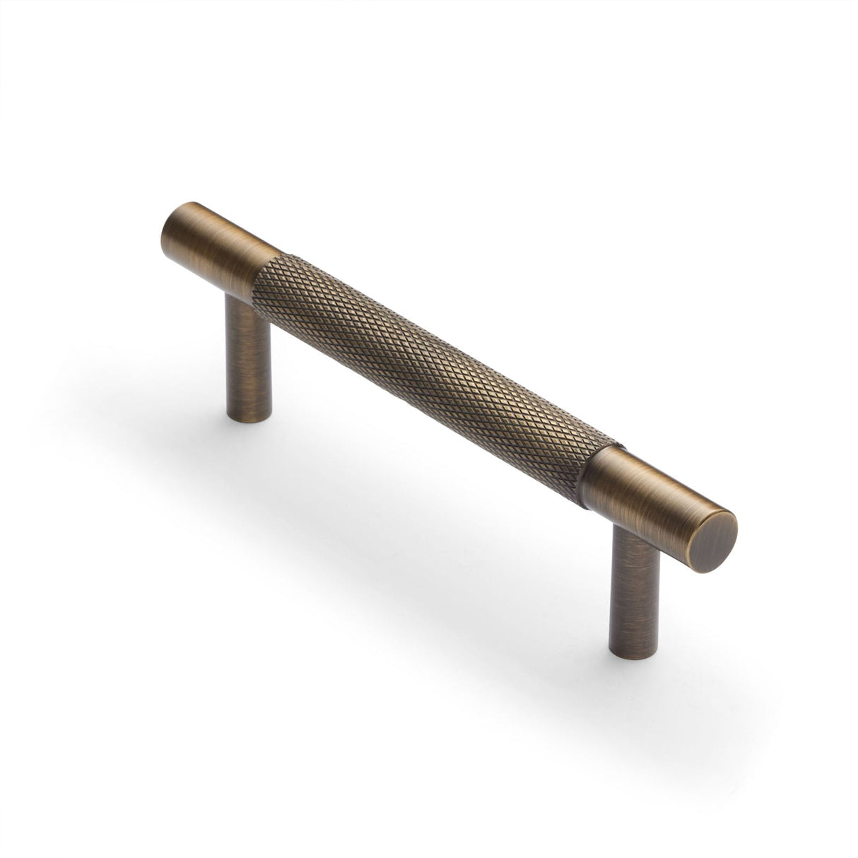 Aged Brass Knurled Drawer Pull - Charmian