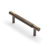 Aged Brass Knurled Drawer Pull - Charmian