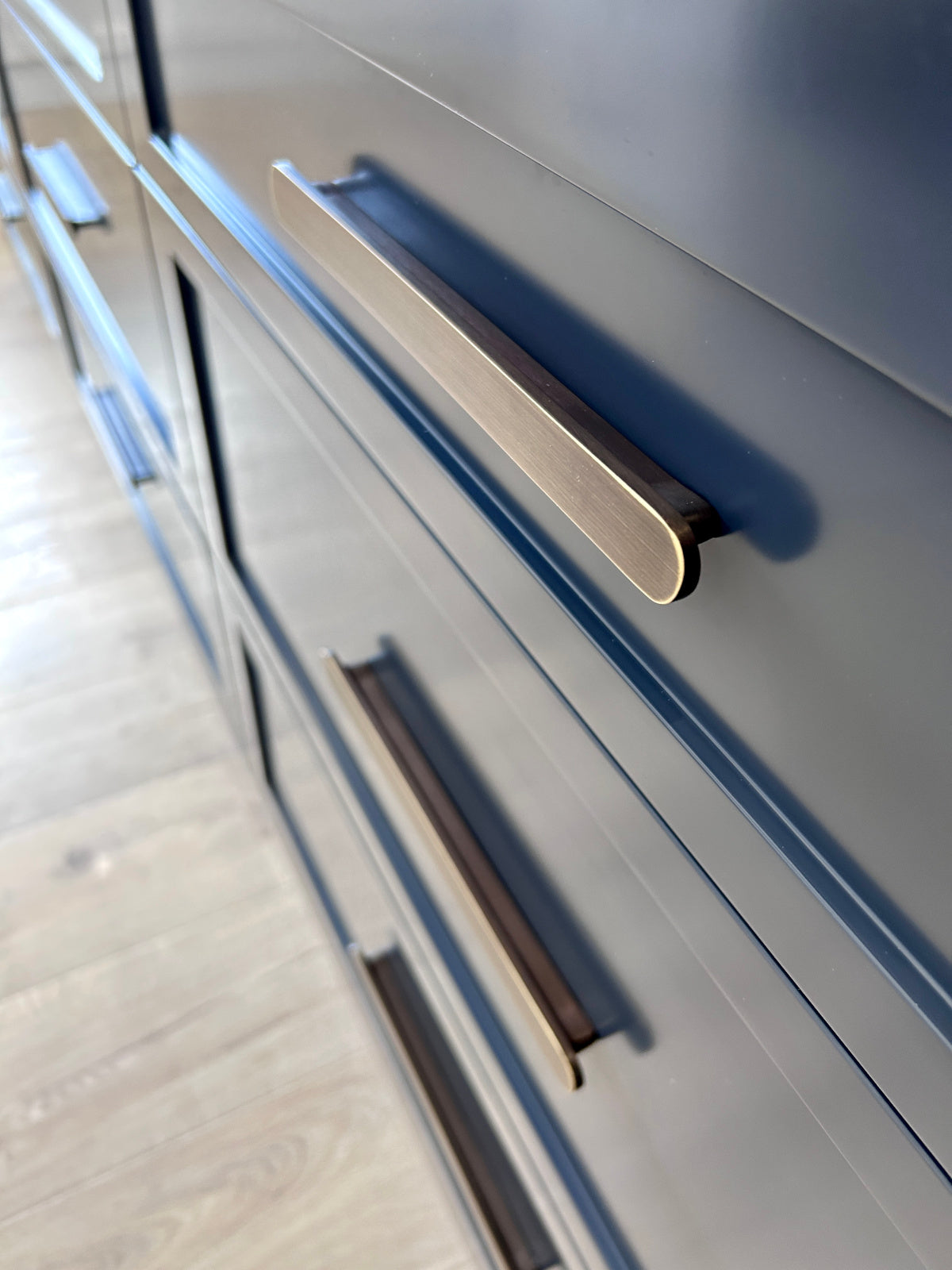 Manovella Aged Brass Oval Profile Cabinet Pull - Imogen