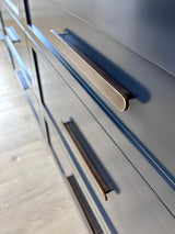 Manovella Aged Brass Oval Profile Cabinet Pull - Imogen