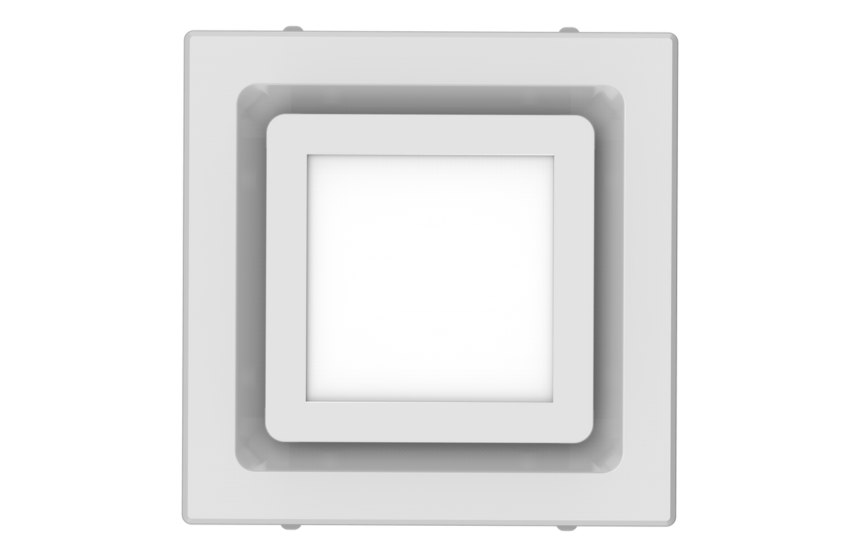 MODURA AllAir Classic 8" LED ‐ Square Ceiling Mounted Exhaust Fan, Cut Out 205 x 205mm
