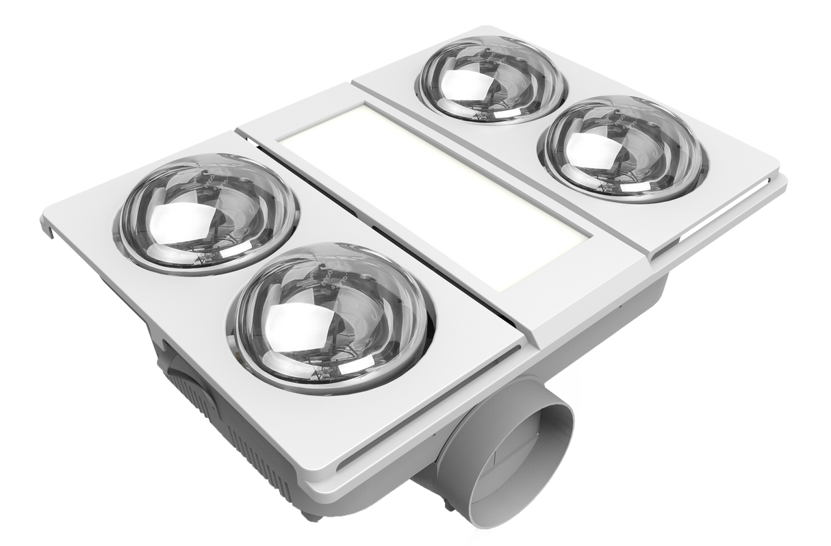 MODURA AllLux4 White Exhaust Fan With Tricolour Panel Light 16w