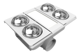 MODURA AllLux4 White Exhaust Fan With Tricolour Panel Light 16w