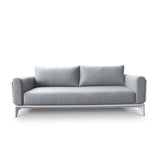 Alora 3 Seater Outdoor Aluminium Lounge in White/Charcoal