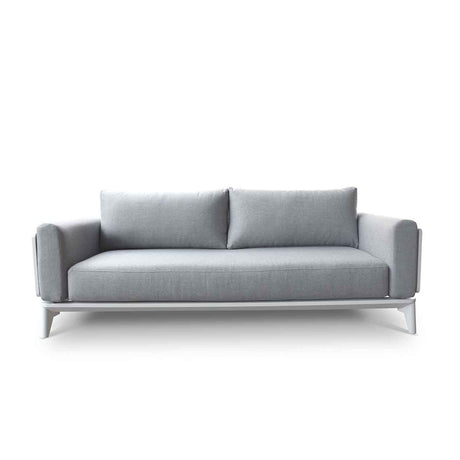 Alora 3 Seater Outdoor Aluminium Lounge in White/Charcoal