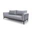 Alora 3 Seater Outdoor Aluminium Lounge in White/Charcoal
