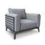 Alora Outdoor Aluminium Armchair in White/Charcoal