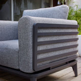 Alora Outdoor Aluminium Armchair in White/Charcoal
