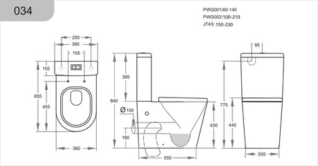Alora Tornado Rimless White Toilet Suite