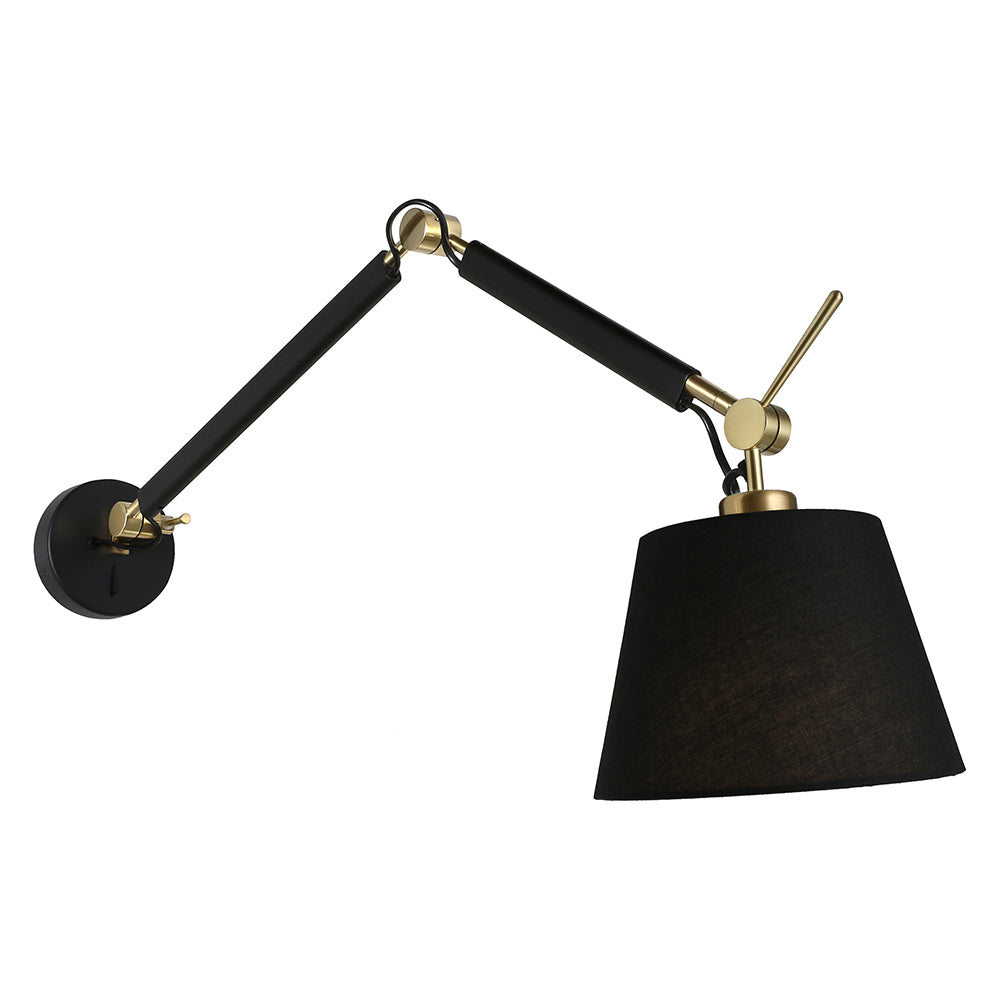 Alsta Large Adjustable Wall Light Black