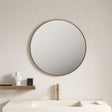 Aluminum Framed Round Mirror 600/750/900mm - Brushed Gold
