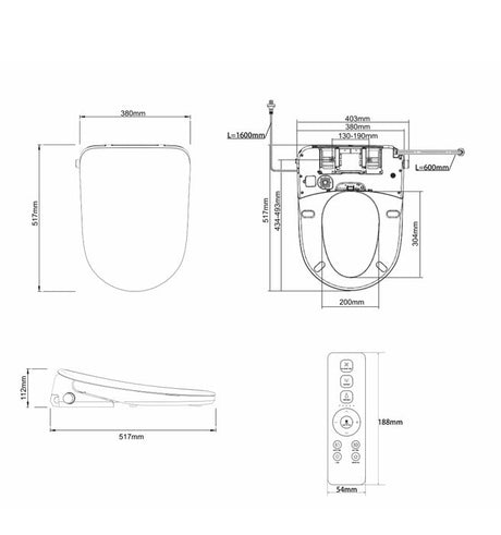 Alzano Bidet Spa Toilet Set