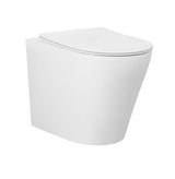 ALZANO Rimless Wall Faced Floor Toilet Pan - Matte White