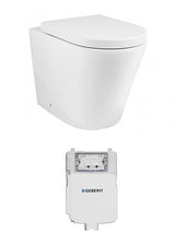 ALZANO Rimless Wall Faced Floor Toilet Pan - Matte White