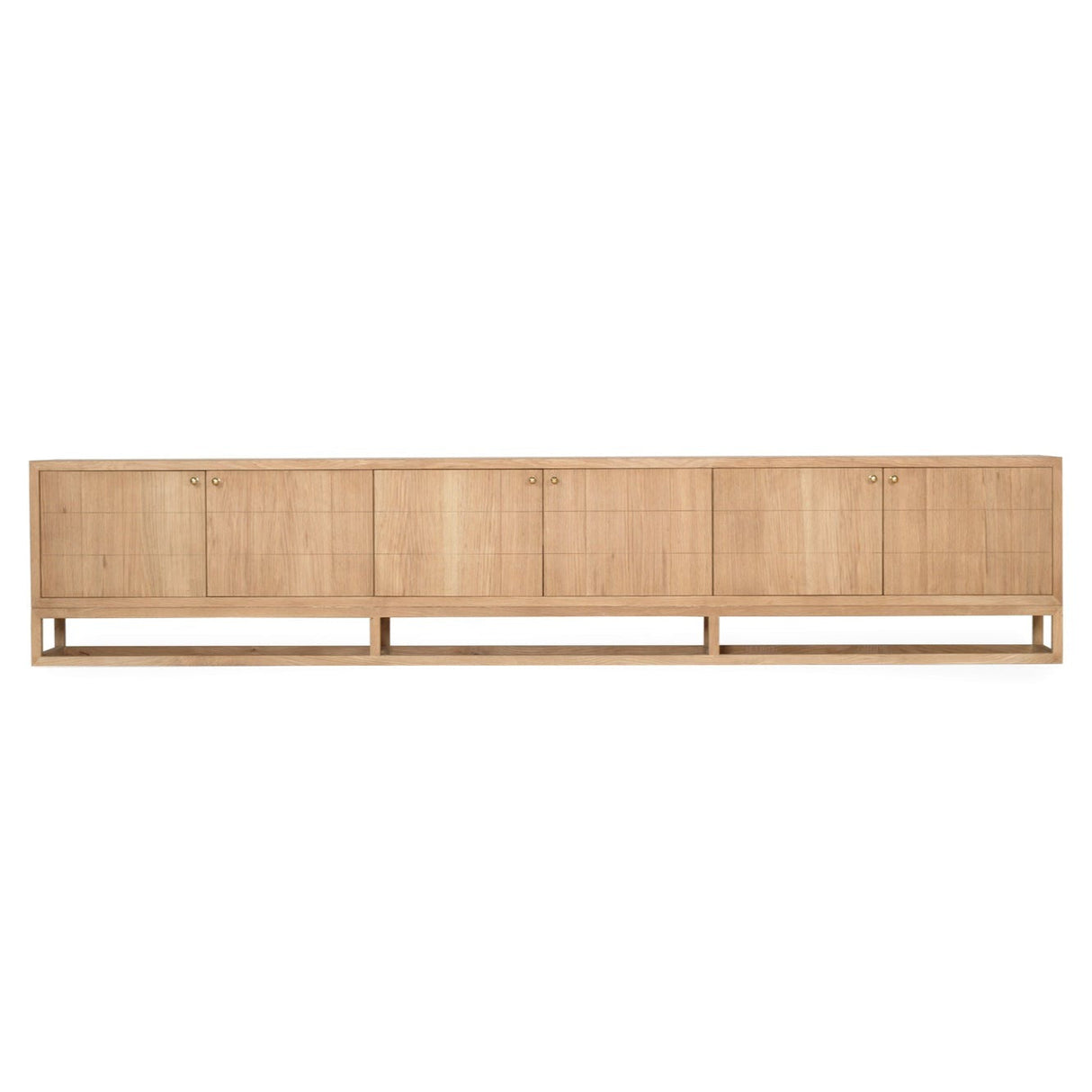 Livia American Oak Entertainment Unit – Six Door 3m
