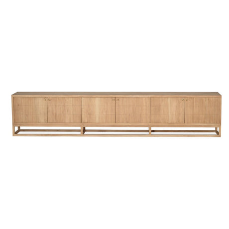 American Oak Livia Entertainment Unit – Six Door 3m