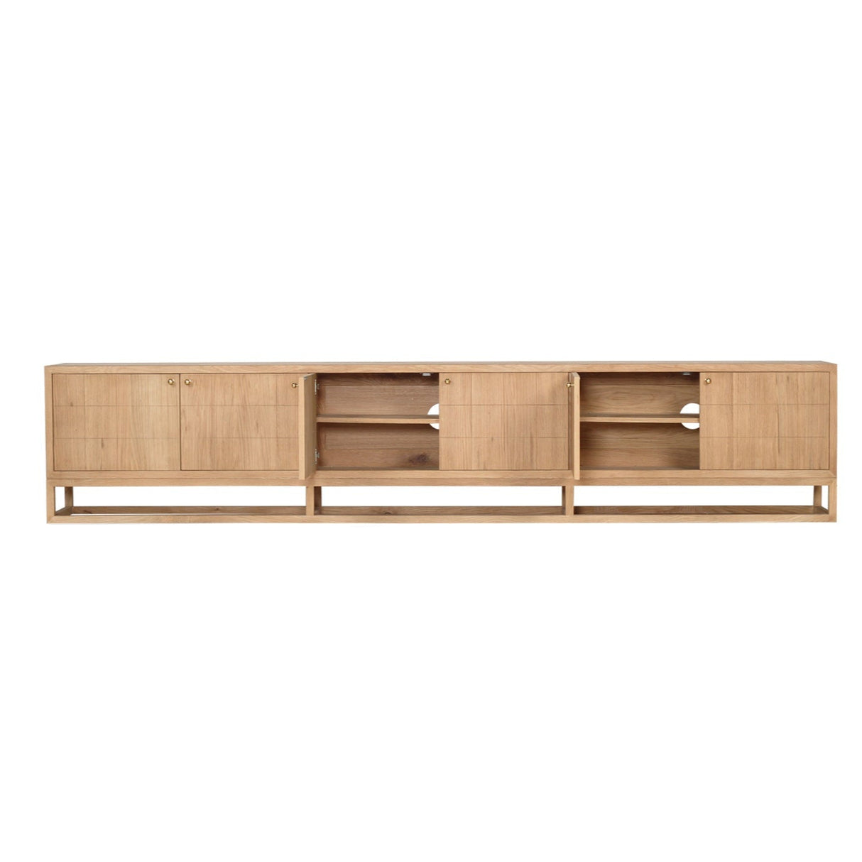 American Oak Livia Entertainment Unit – Six Door 3m