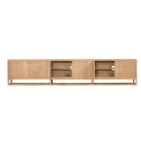 American Oak Livia Entertainment Unit – Six Door 3m