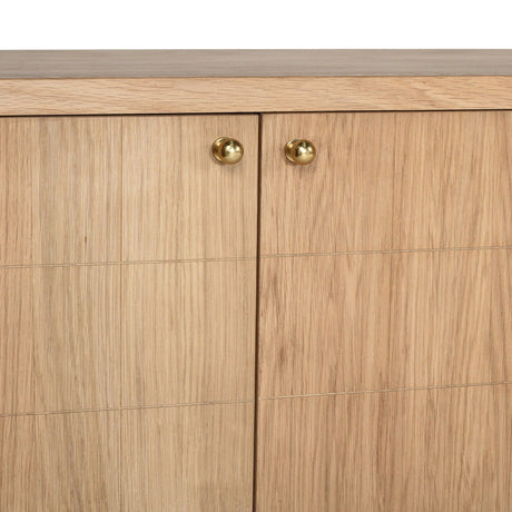 American Oak Livia Entertainment Unit – Six Door 3m
