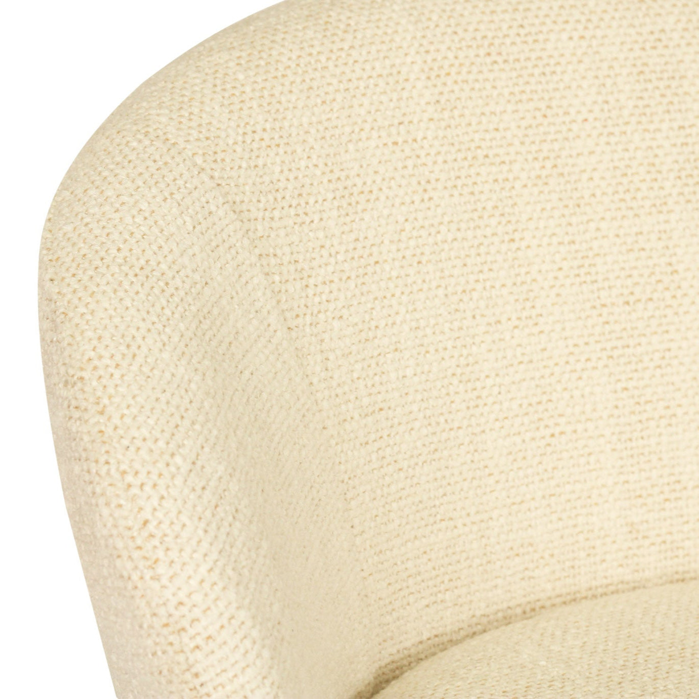 Anders Steel Frame Counter Stool – Natural Upholstery with Black Legs