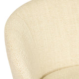 Anders Steel Frame Counter Stool – Natural Upholstery with Black Legs