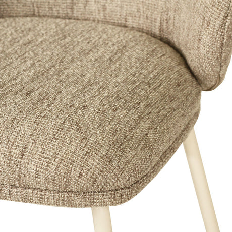 Anders Steel Frame Counter Stool – Pebble Upholstery with White Legs