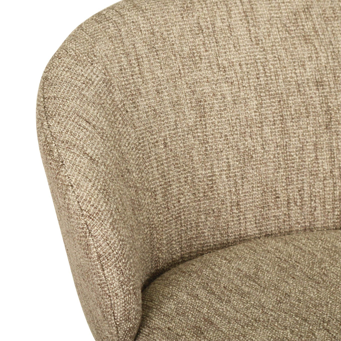 Anders Steel Frame Counter Stool – Pebble Upholstery with White Legs