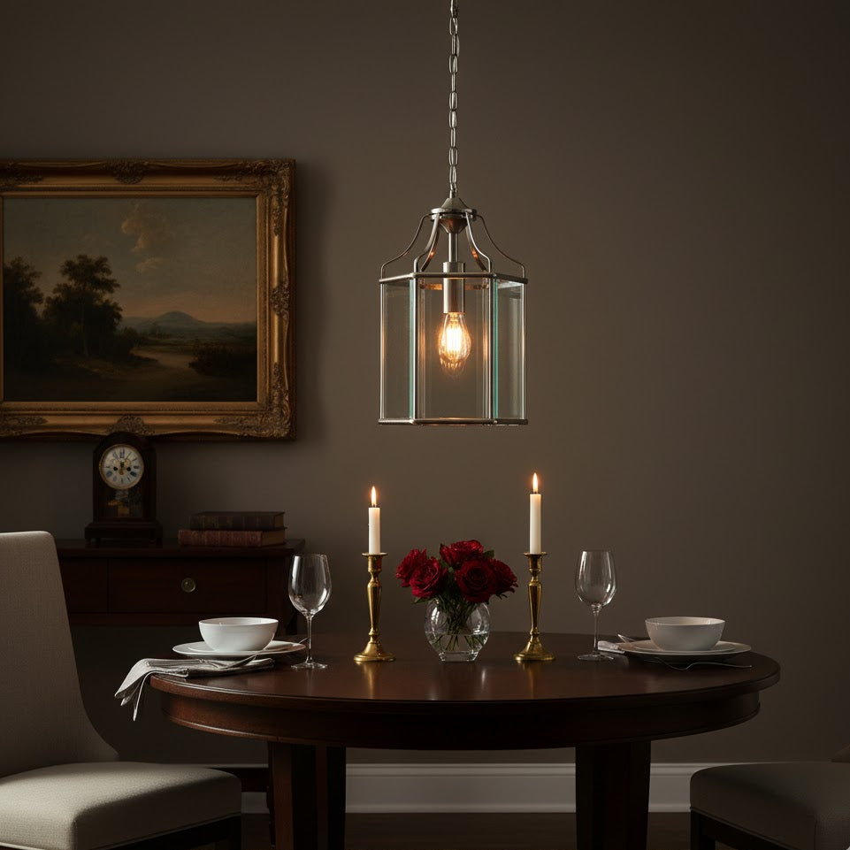 Arcadia 1lt Pendant Satin Chrome