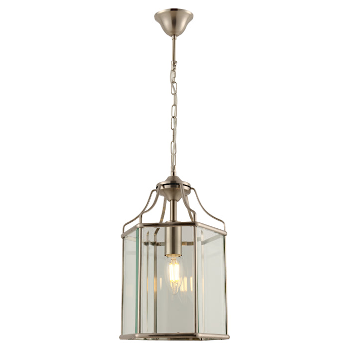 Arcadia 1lt Pendant Satin Chrome