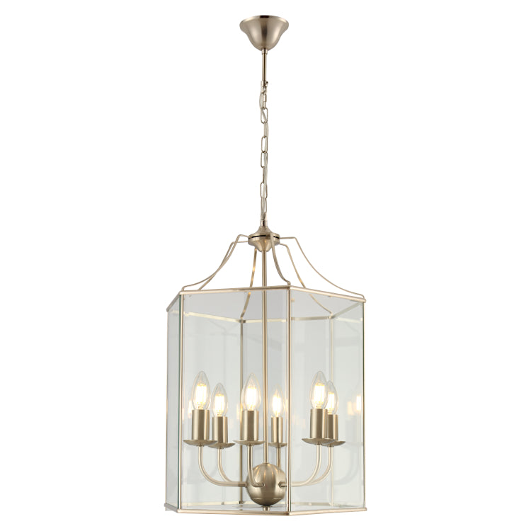 Arcadia 6lt Pendant Satin Chrome