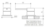 Argia Hob Mixer Lead Free drawing
