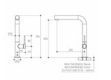 Argia Kitchen Mixer 220 Right Angle Spout